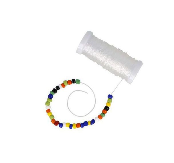 Fil élastique transparent pour bracelet Nylon en bobine de 0,5 mm
