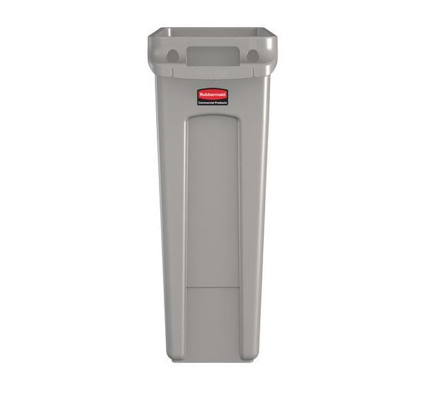 Collecteur Slim Jim Rubbermaid Rouge 87 L avec conduits d'aération