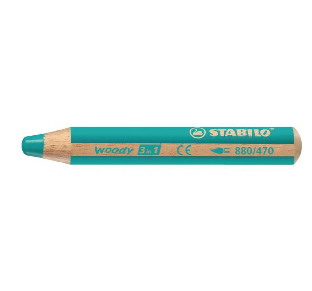 STABILO woody 3in1 crayon de couleur - Etui carton de 18 crayons +