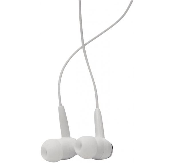 Écouteur intra-auriculaires avec fil et microphone - 3.5 mm - Blanc