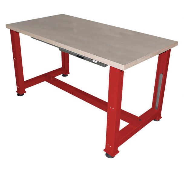 Établi Pliable avec Plate-Forme 2 en 1 et 2 Hauteurs Réglables,Table de  Travail Portable, Rouge