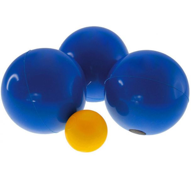 Jeu d'éveil - Boule jeu de formes en plastique bleu et rouge