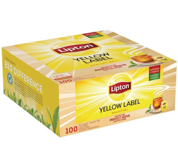 Lot de 100 Thé Lipton - Yellow label
