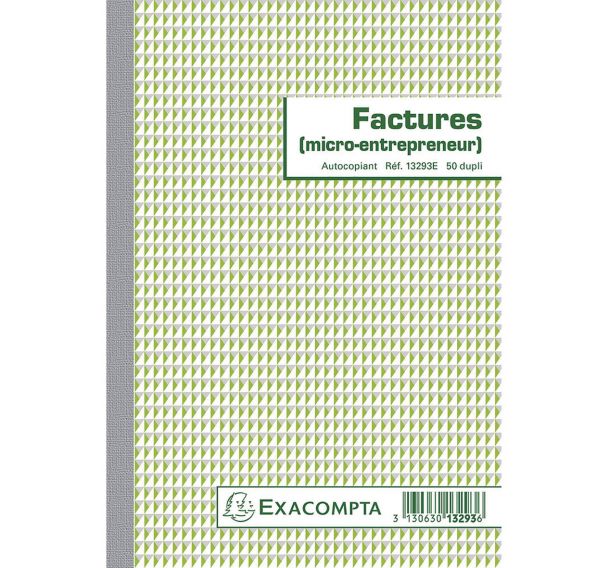 Manifold Factures Micro-Entrepreneur 210 x 148 mm 50F Dupli - RETIF