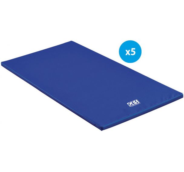 Lot 5 tapis de gym associatifs GES Essentials 200 x 100 cm