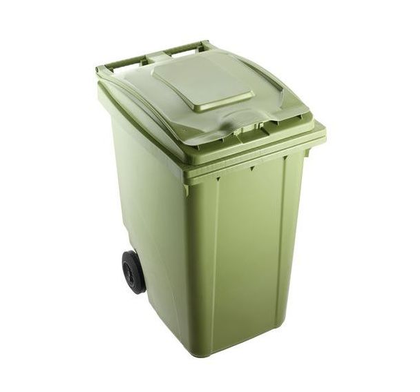 Conteneur poubelle poubelles et produits de nettoyage conteneur poubelles à  la norme din avec couvercle articulé