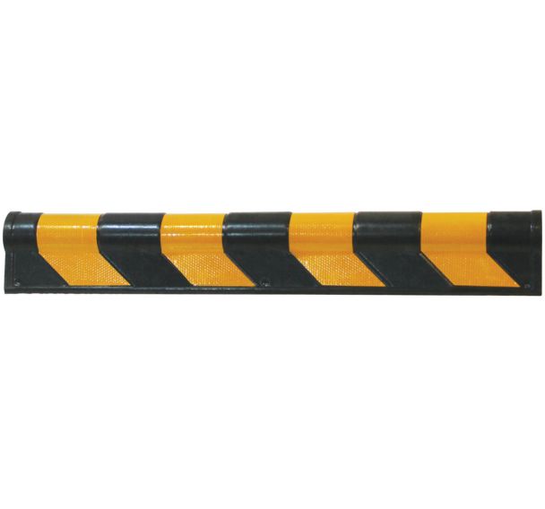 Cornière de protection d'angle en caoutchouc noir et jaune