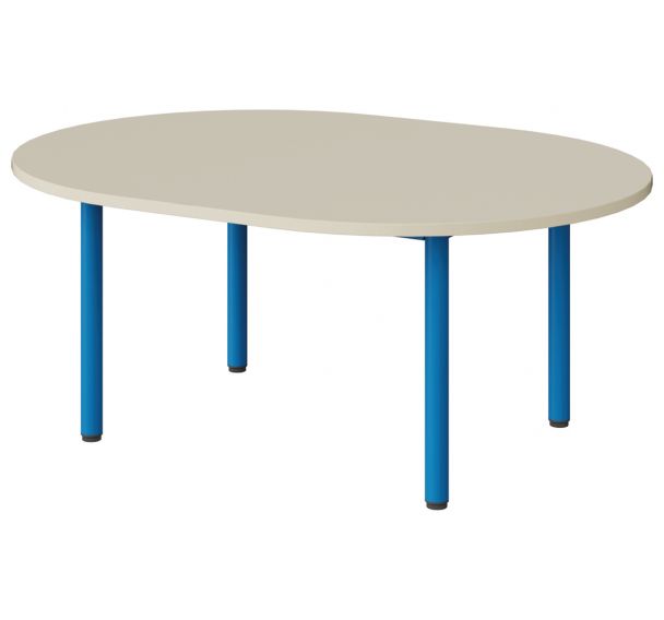 Table maternelle Lola hêtre vernis stratifié alaise bois 160x80 cm T0 à T3