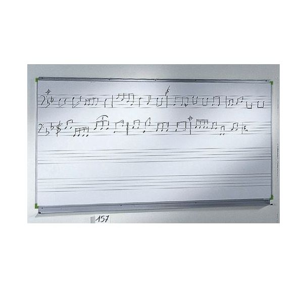 Tableau blanc à portée musicale
