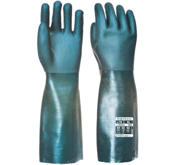 Gants de protection PVC 45cm double trempage - Portwest (12 paires)