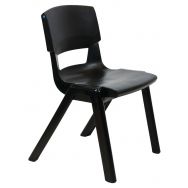 Chaise 4 pieds Postura 100% recyclée noire - Postura+
