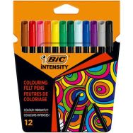 12 feutres de Coloriage Intensity pointe fine - assortis- BIC