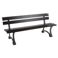 Banc classique bois exotique/fonte - Manutan