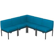 Banquette d'angle Lotua enduit PVC Ginkgo _ Sokoa