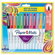 Boîte de 12 stylos feutre Flair® - pointe large assortis