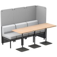 Box Lotua 3 chauffeuses et 3 tables tissu 100% polyester _ Sokoa