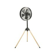 Forest - Ventilateur sur pied métal noir & bois diam. 40 cm