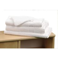 Lot de 10 draps de bain éponge 140 x 70 cm, coloris uni blanc