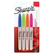 Lot de 4 Marqueurs permanent Sharpie Fine - assortis fun