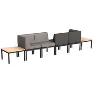 Pack 4 places Lotua+2 tables basses tissu 100% polyeste _ Sokoa