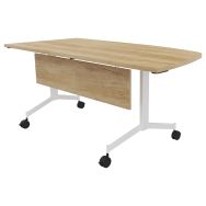 Table Eureka abattante angle gauche intégré 170x80 cm + voile de fond Buronomic