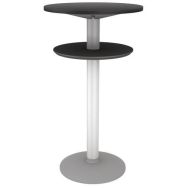 Table haute avec double plateau -Lola- gris